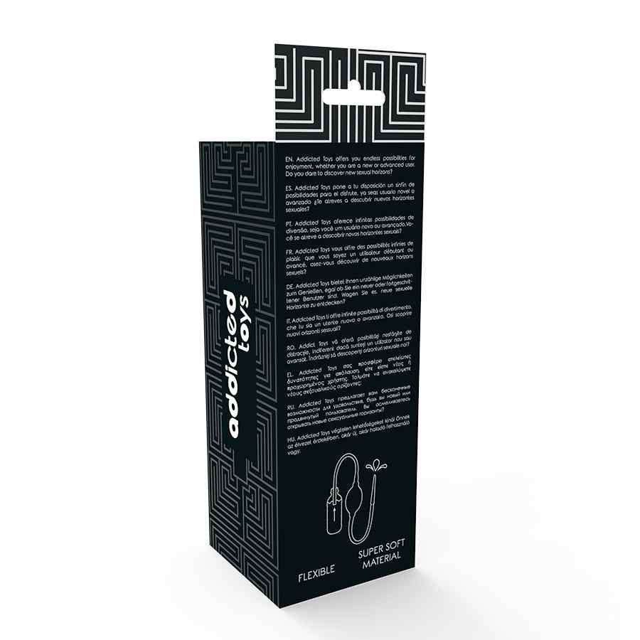 Verpackung für Enema-Set. Schwarze Box mit Text und Produktabbildung.