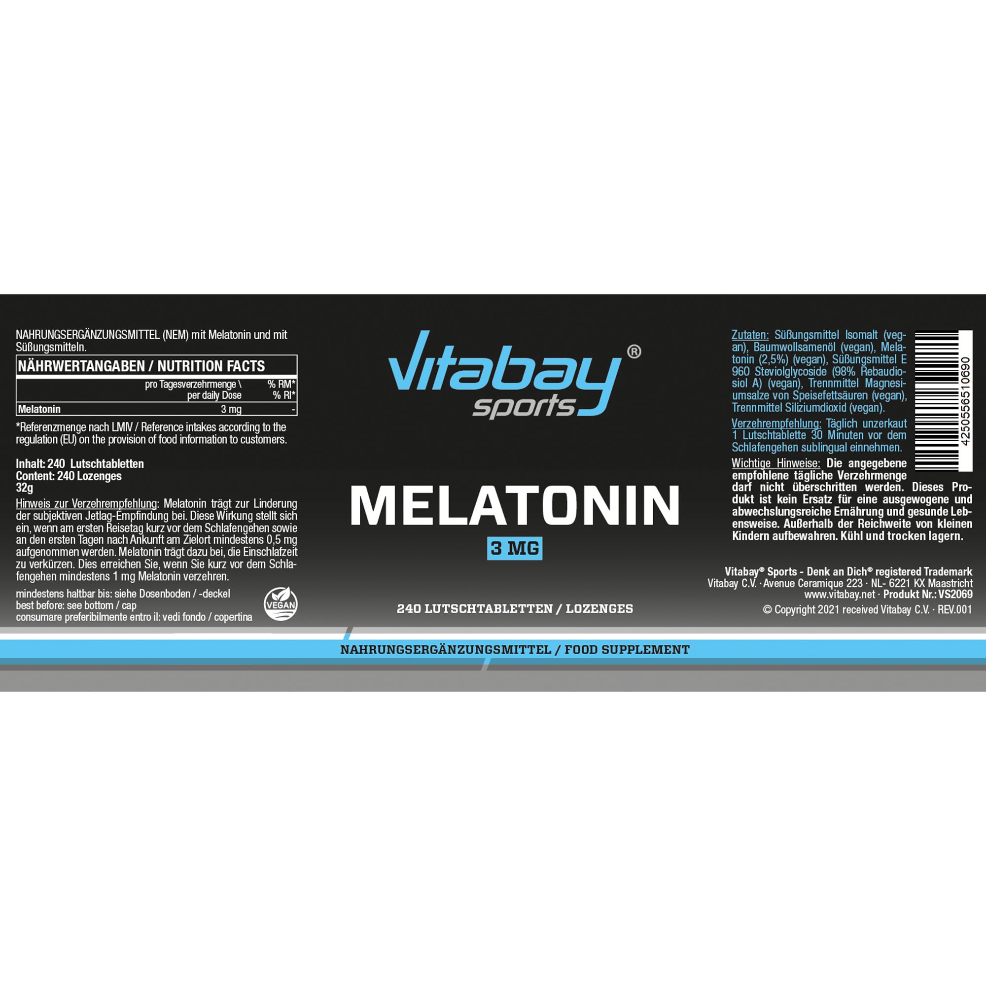 Vitabay Melatonin 3mg