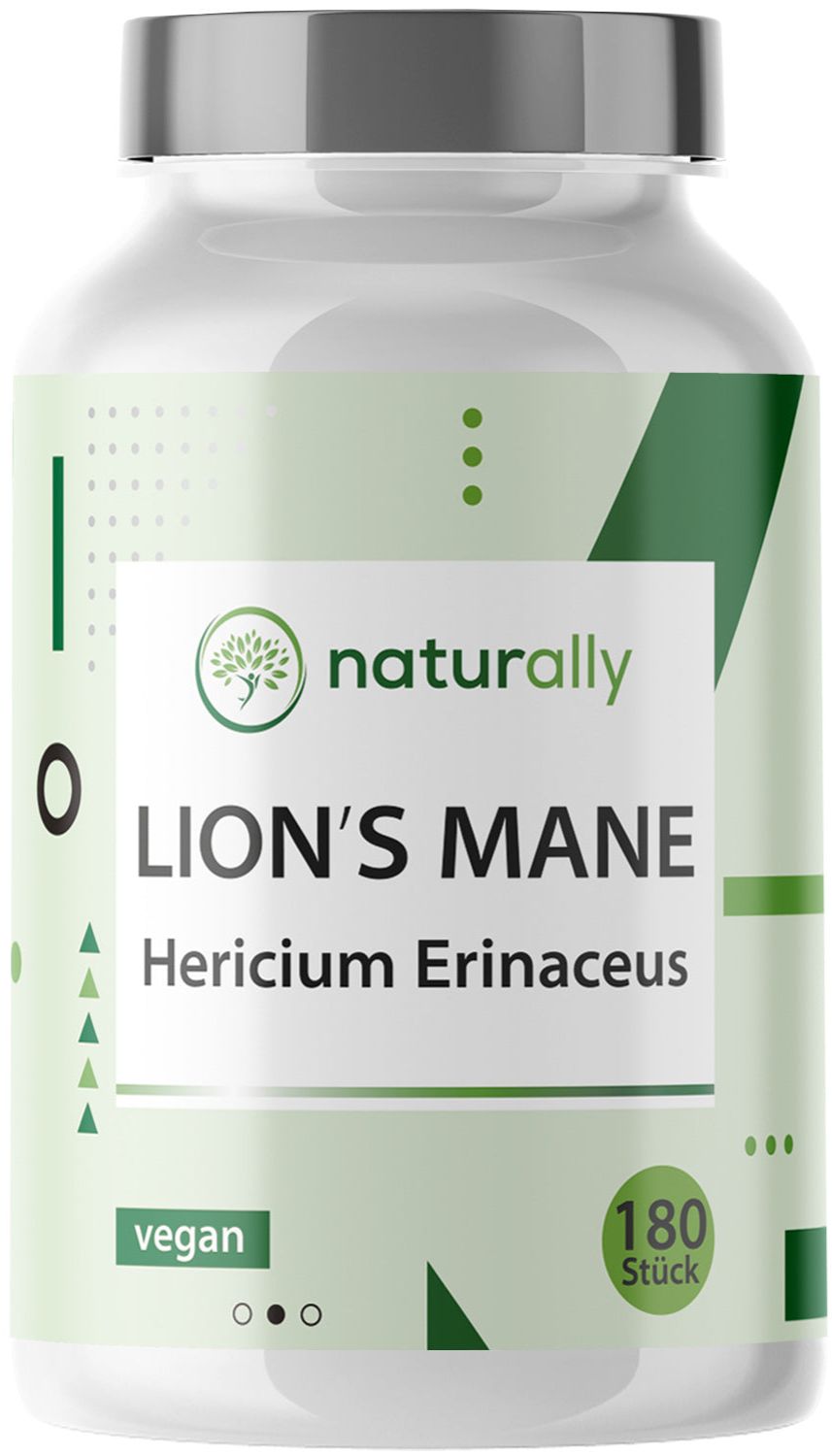 naturally Lion's Mane | 1950mg Löwenmähne Pilz Extrakt pro Tagesdosis