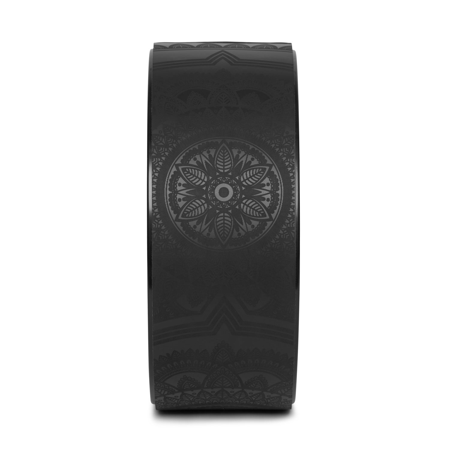 Yoga Wheel SAMSARA schwarz mit Mandala, Kautschuk/PU