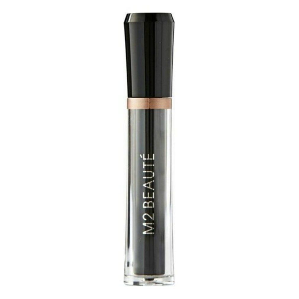 M2 BEAUTÉ Augenbrauen Serum in schwarzer Flasche mit Applikator.