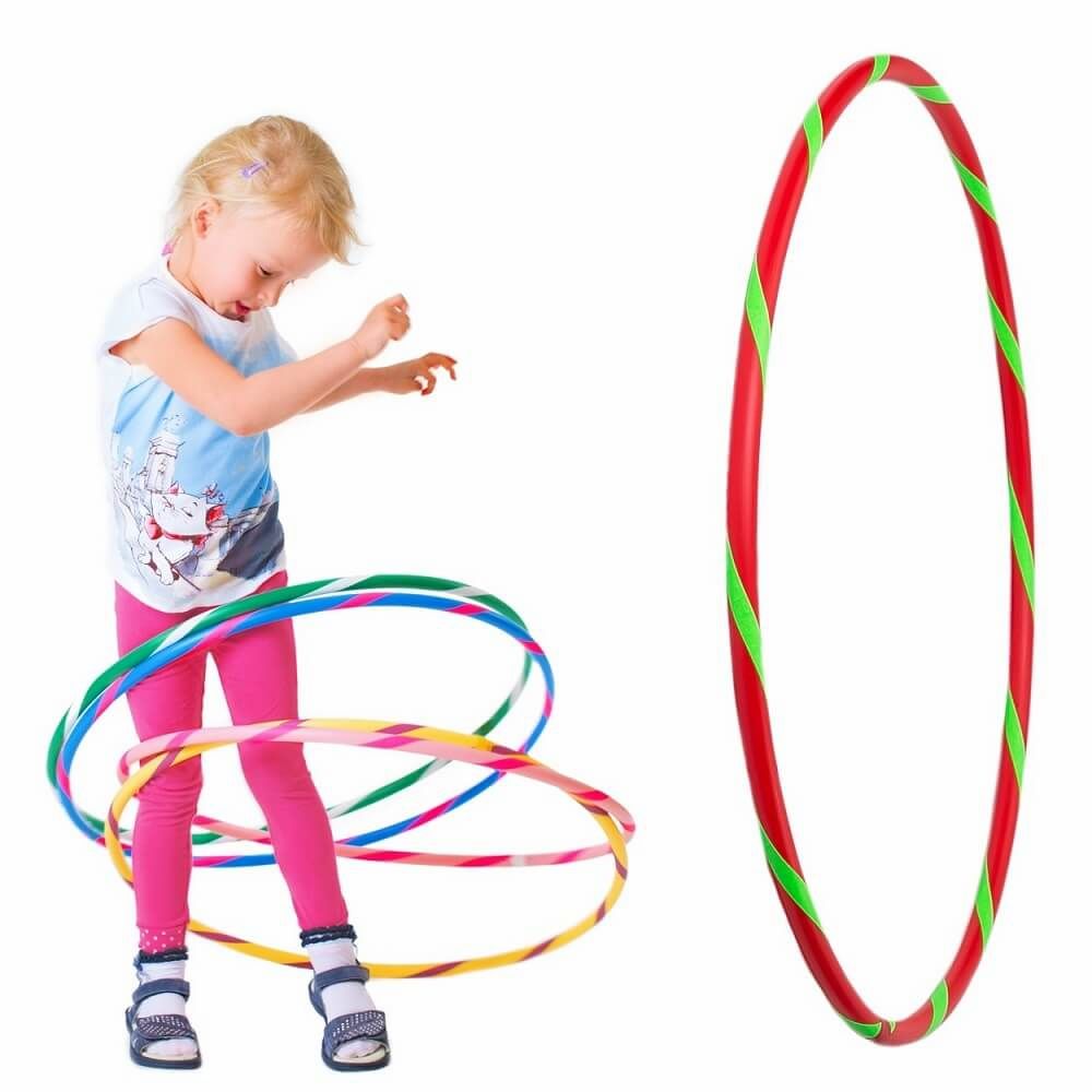 Hoopomania Kinder-Hula-Hoop mit Grip-Tape | Ø 70 cm | Rot-Grün