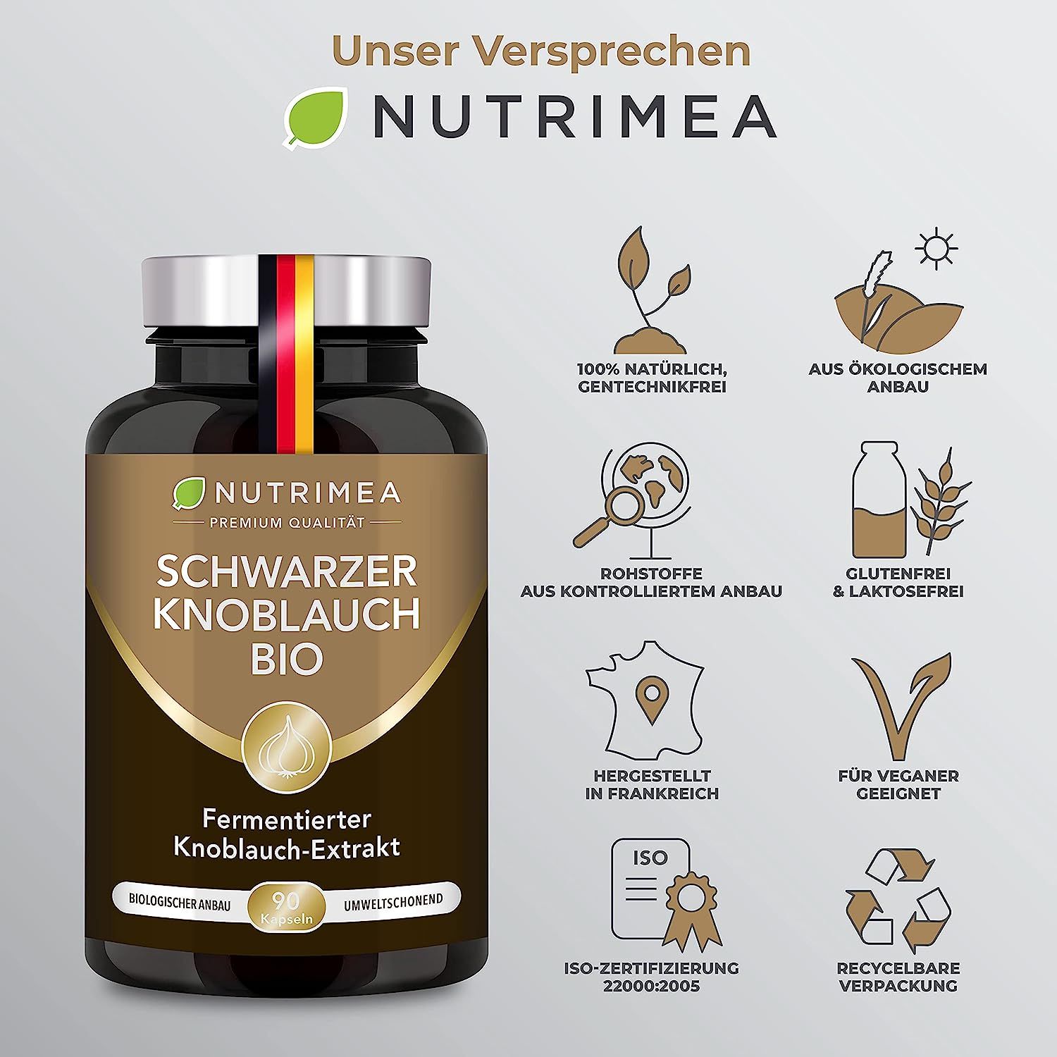 Nutrimea Schwarzer Knoblauch BIO | Knoblauchextrakt