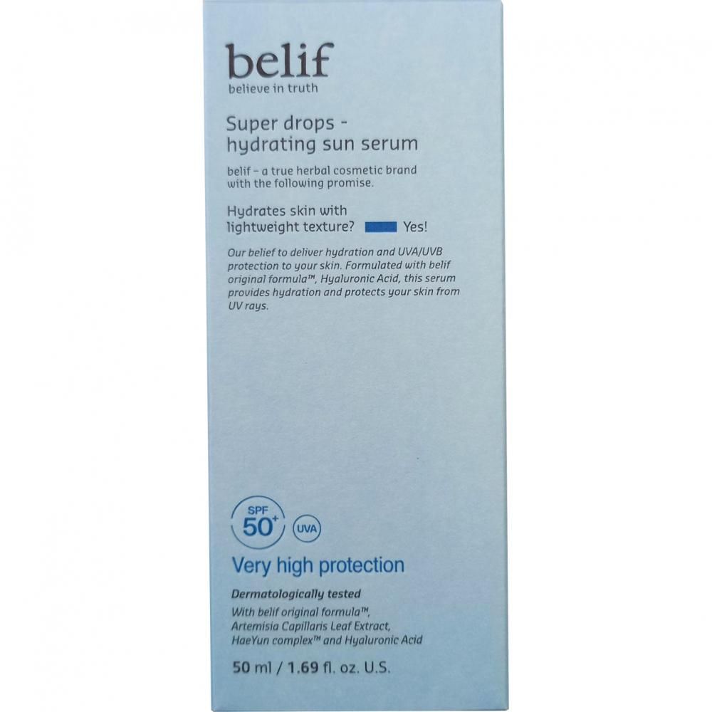 BELIF Super Drops Hydrating Sun Serum SPF 50+ – feuchtigkeitsspendender Sonnenschutz