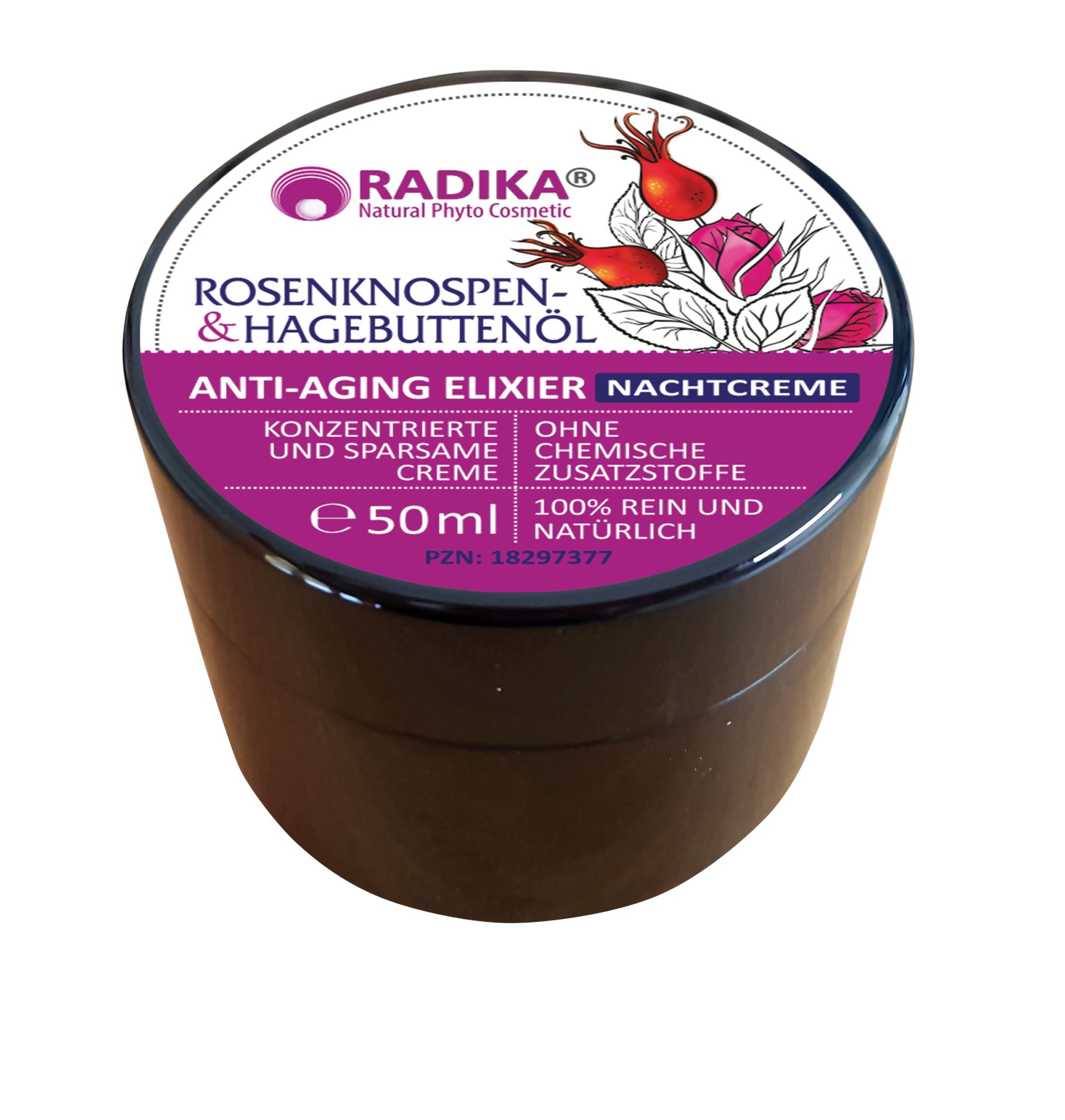 Bioherba Anti-Aging Creme mit Rosenknospen- & Hagebuttenöl 50ml