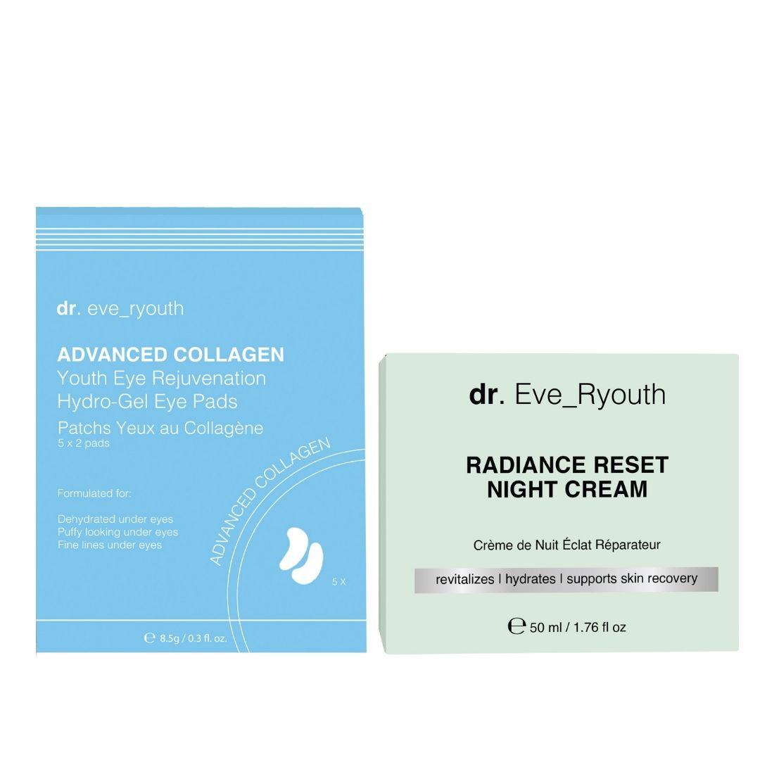 Dr. Eve_Ryouth Radiance Reset Nachtcreme und Hydro-Gel Augenpads.