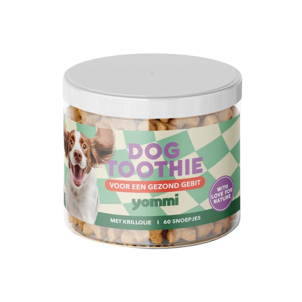 Hundefutter-Dose 'Dog Toothie' mit Krillöl für ein gesundes Gebiss.