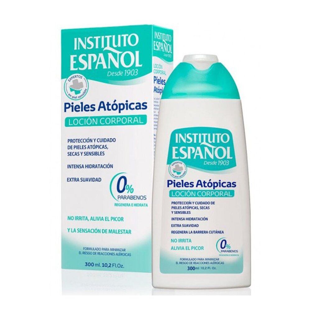 Körpermilch für atopische Haut von Instituto Español, 300ml, mit Faltschachtel.
