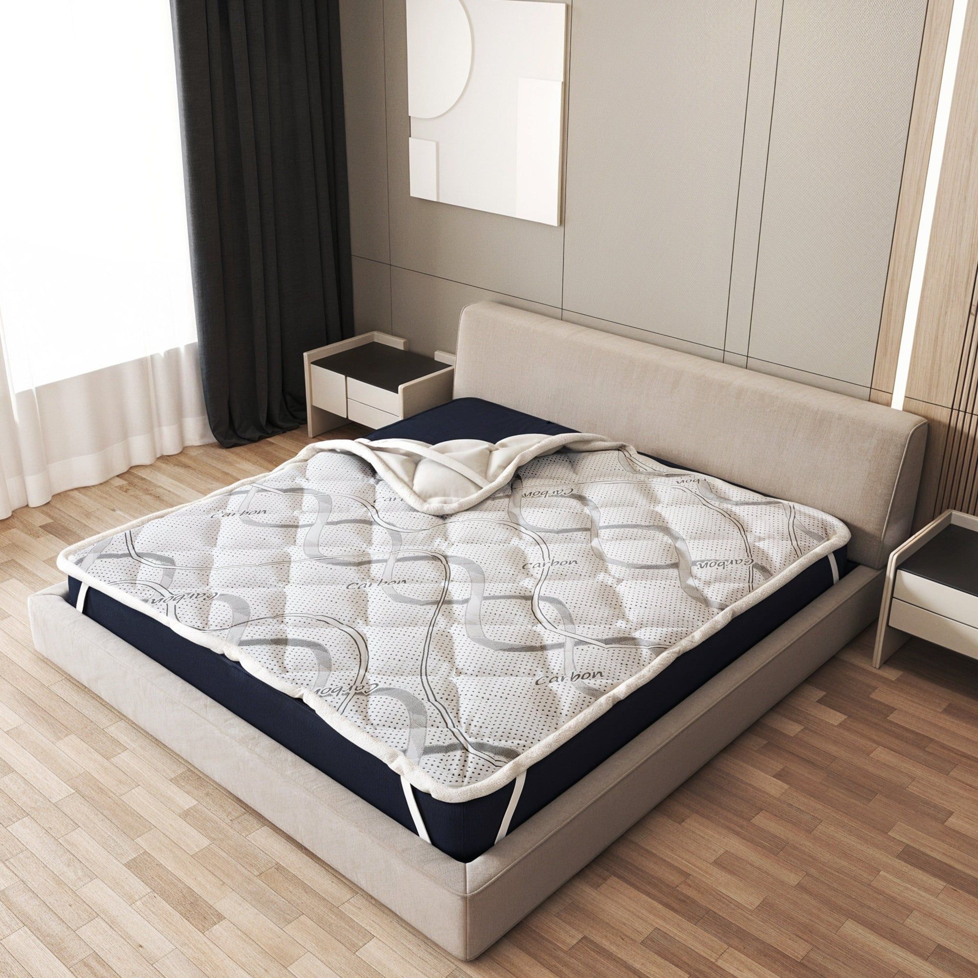 The White Stone Topper 130x190 cm Atmungsaktiv Höhe 5 cm | Ergonomischer Matratzen-Topper