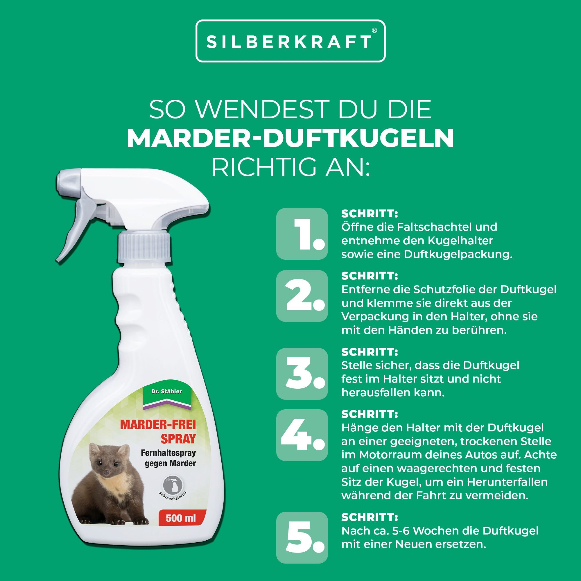 SILBERKRAFT Marder-Frei Spray