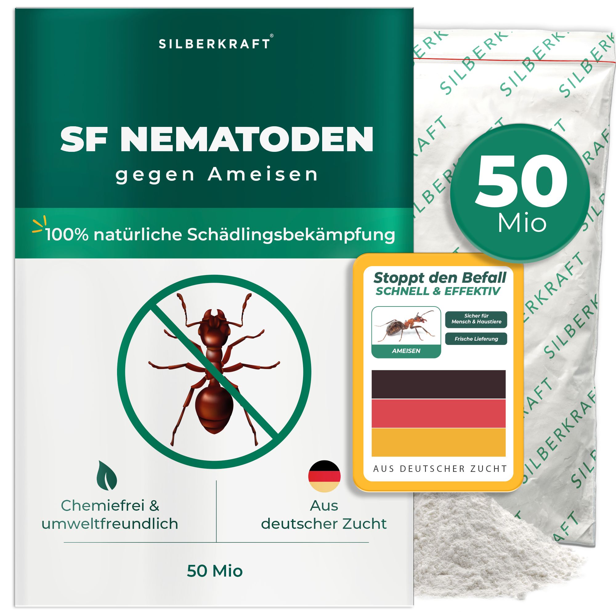 SF Nematoden gegen Ameisen: 50 Mio. biologische Schädlingsbekämpfung, chemiefrei, umweltfreundlich, aus deutscher Zucht.