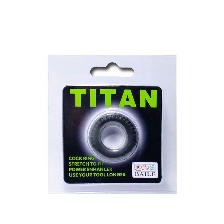 Verpackung mit schwarzem Ring, Marke Titan.
