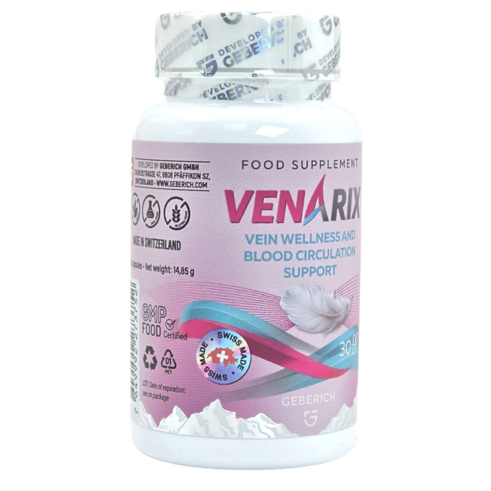 Geberich VenaRix Kapseldose für Venen und Durchblutung, 30 Kapseln.