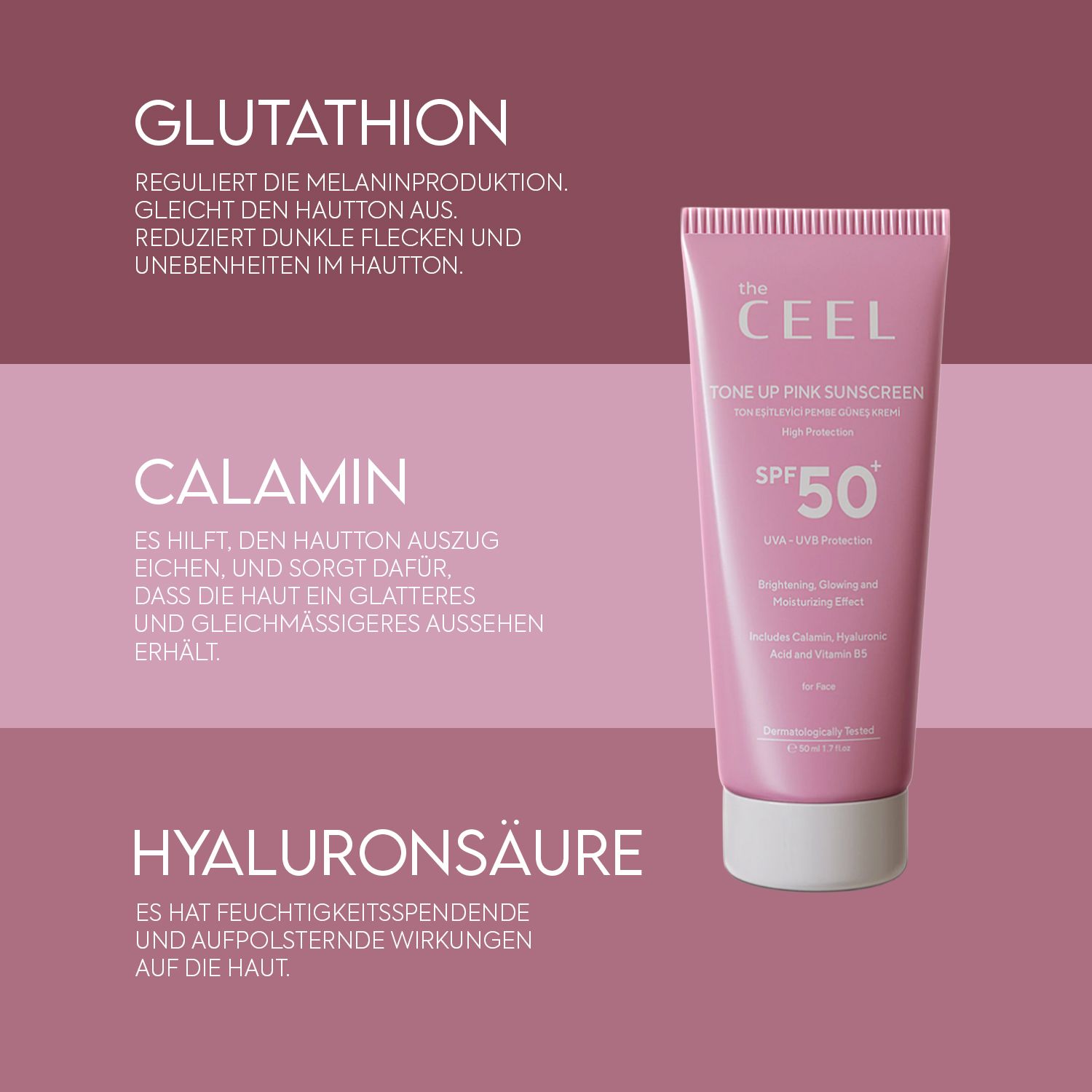 THE CEEL Ausgleichender Sonnencreme SPF 50+