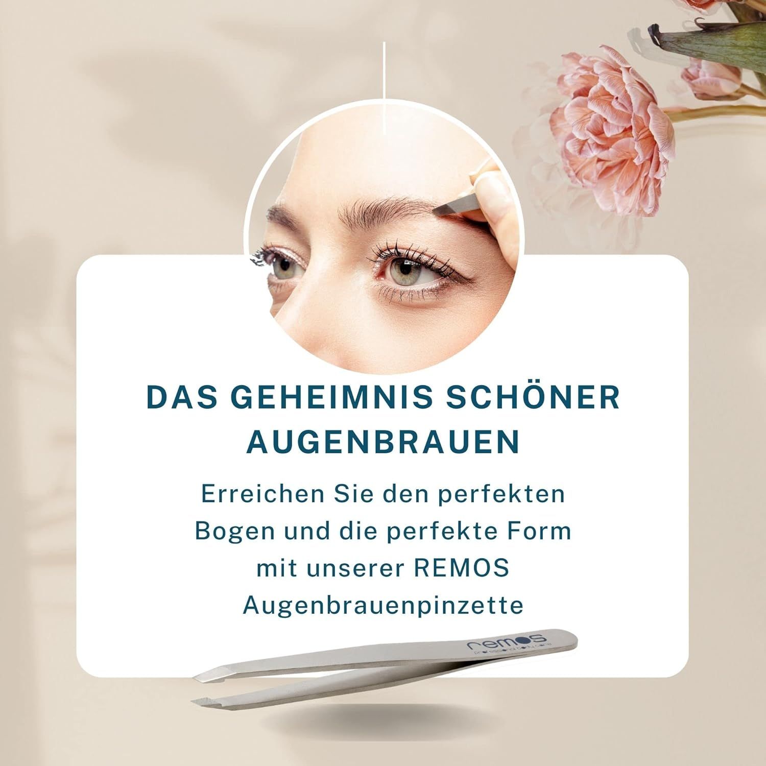 REMOS Augenbrauenpinzette schräg