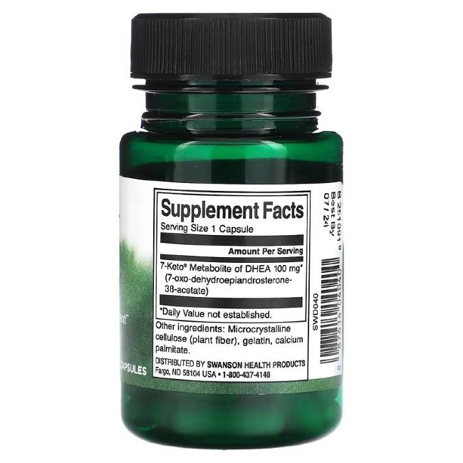 Rückseite der grünen Flasche. Weißes Etikett mit Nährwertangaben. Zutatenliste und Herstellerinformationen.