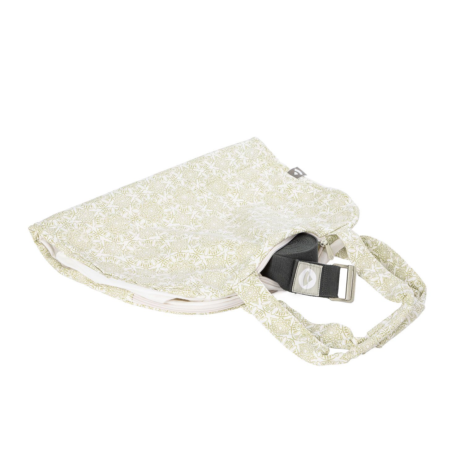 Maharaja Collection: Gemusterte Yoga Bag NAMASTÉ "Madurai", ecru