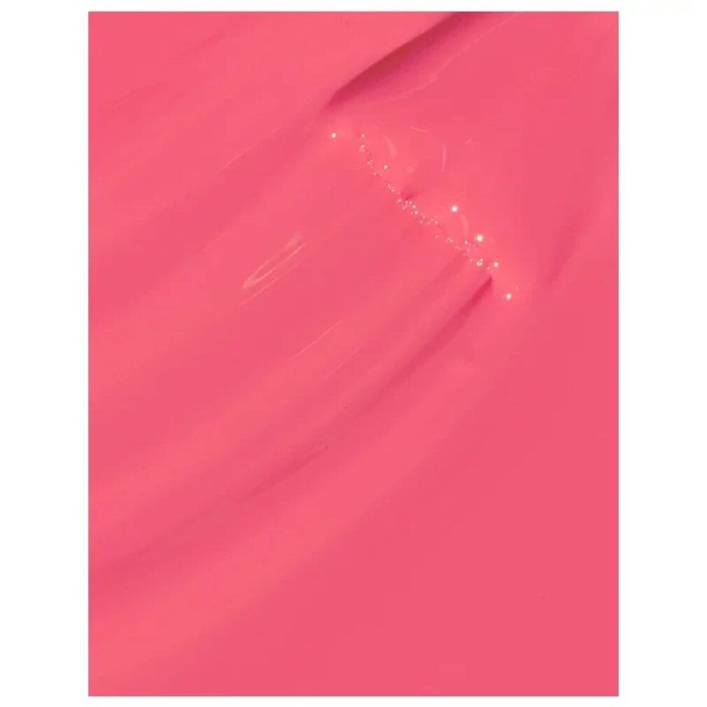 Nahaufnahme eines rosa Nagellacks mit Pinsel.