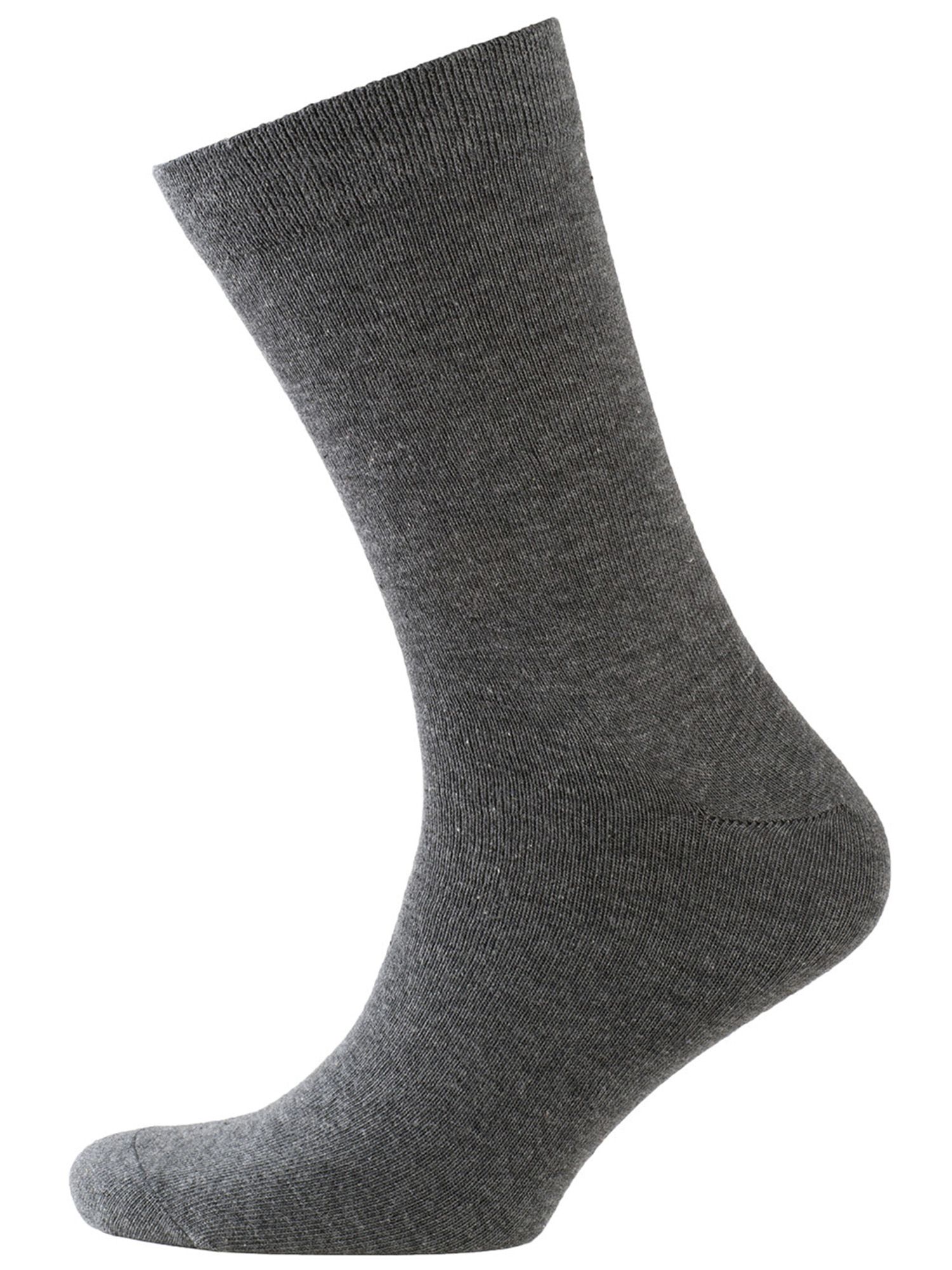 NUR DER Socken Ohne Gummi 3er Pack - mittelgraumel. - Größe 39-42