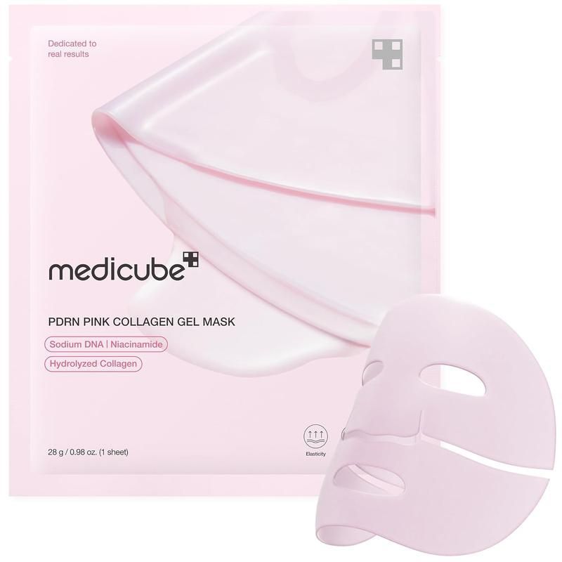 Medicube PDRN Pink Collagen Gel Mask Packung mit einer einzelnen Gesichtsmaske.