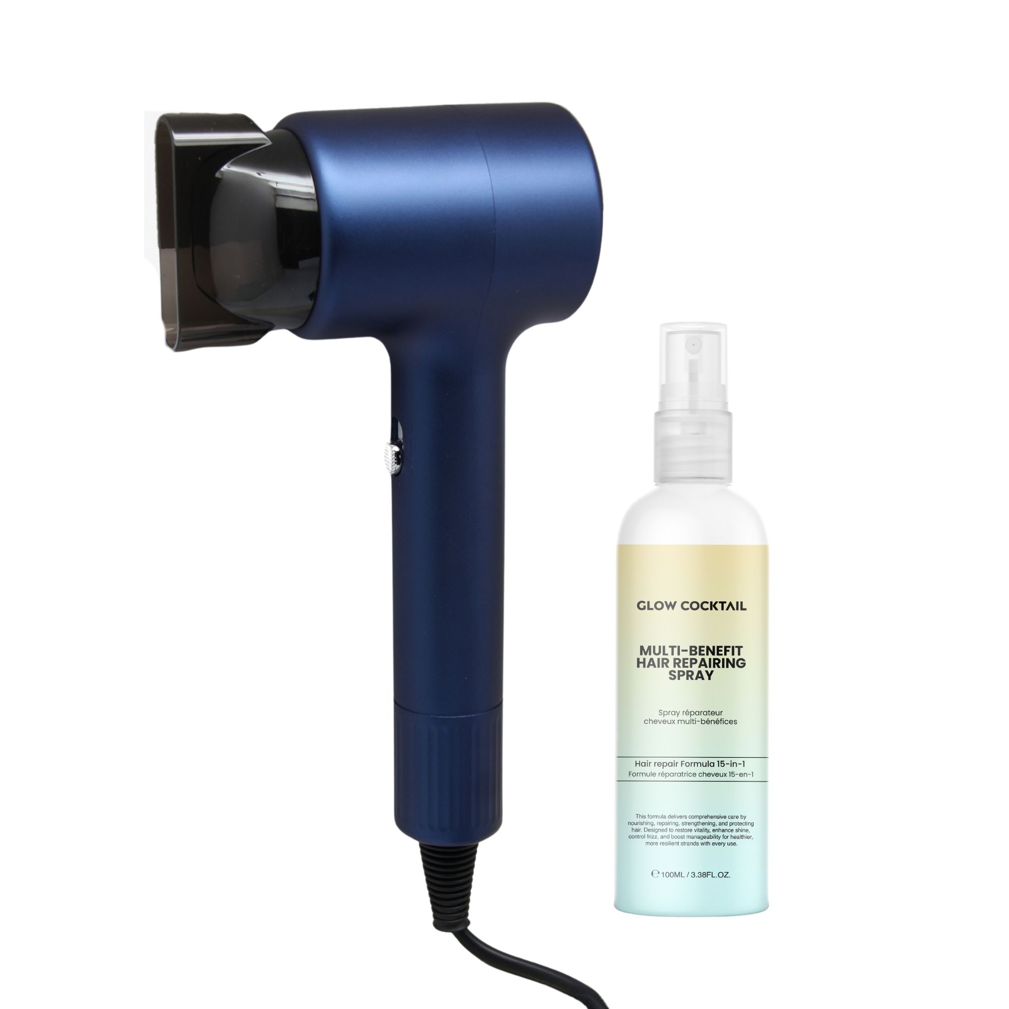 Glow Cocktail Volume Breeze Haartrockner mit Multifunktions Haarreparaturspray
