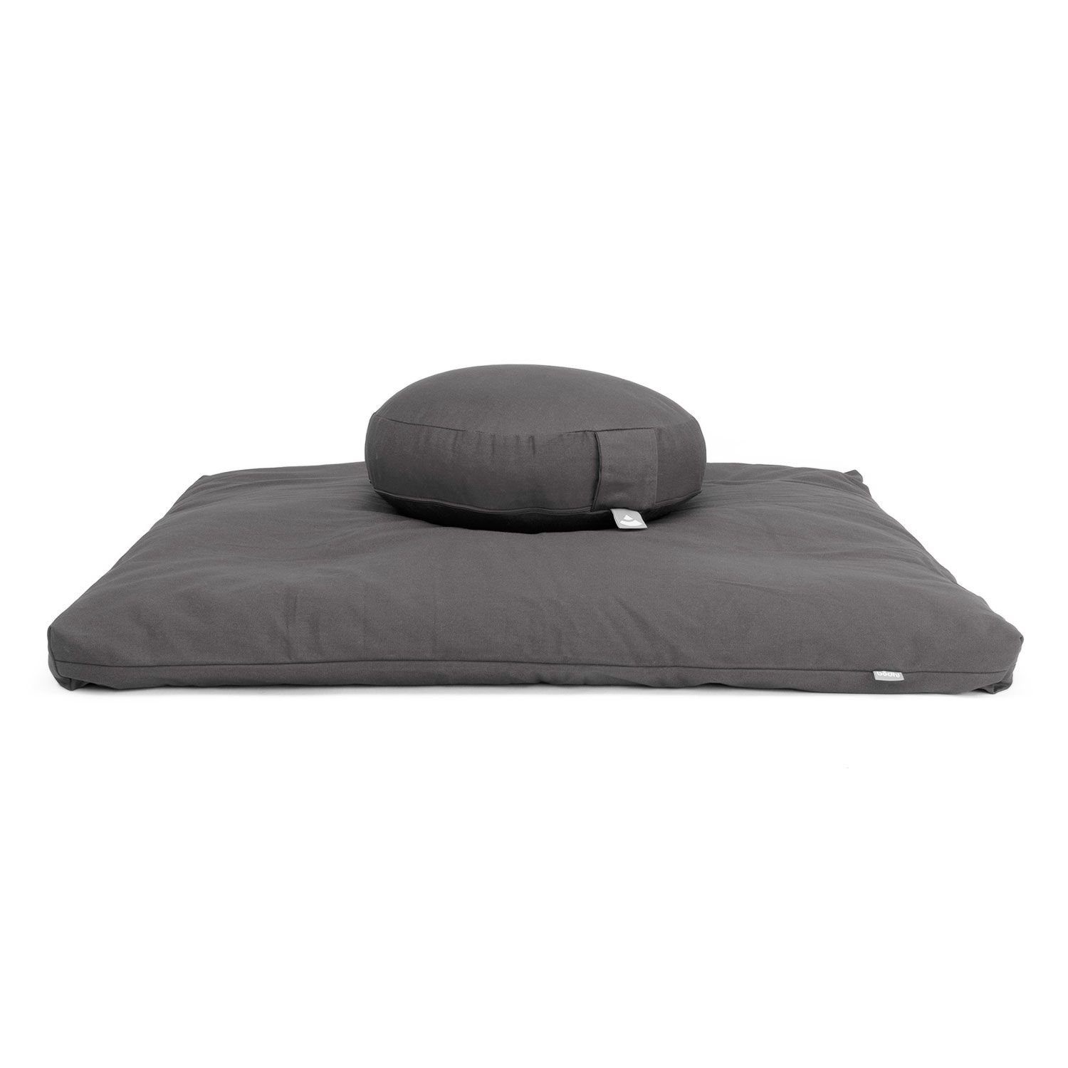 Medi-Set ECO: Meditationskissen Rondo + Zabuton, anthrazit