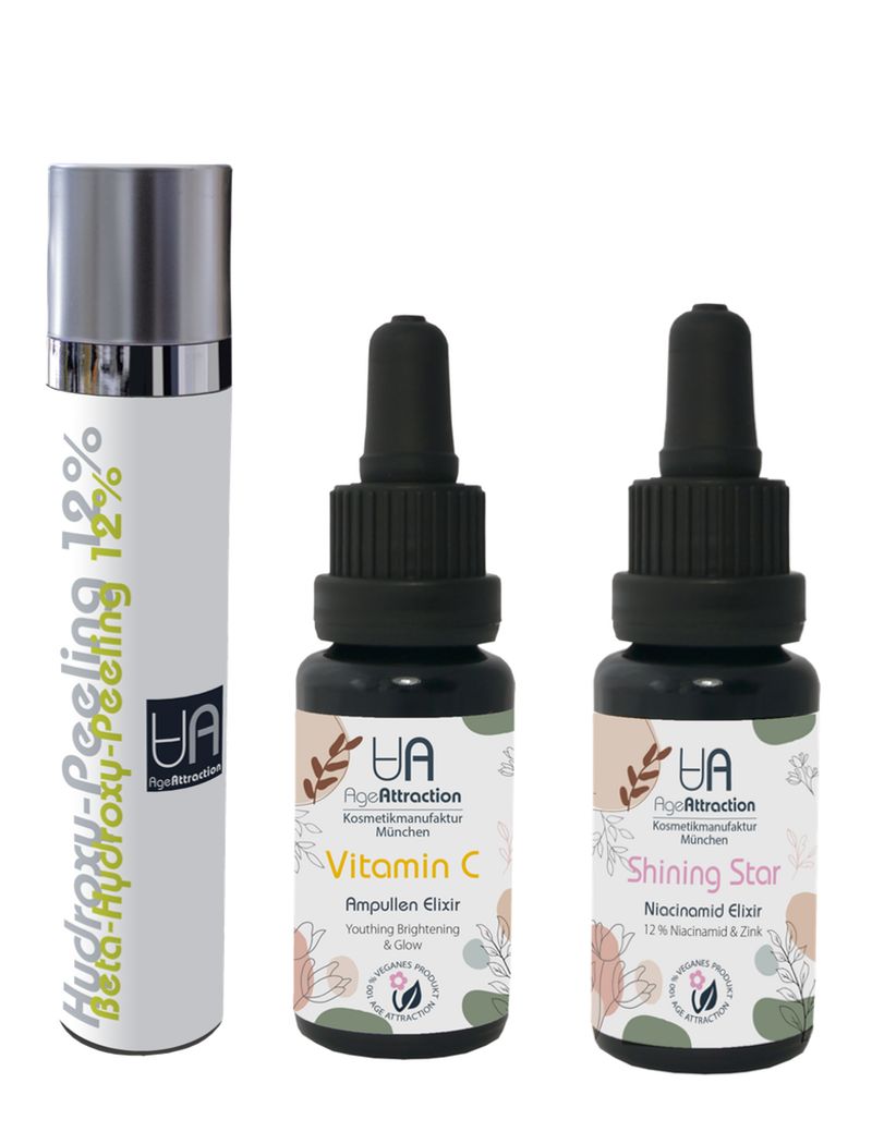 AGE ATTRACTION Hautauffrischung & Pigmente - Niacinamid Serum + Vitamin C + BH Peeling 12%