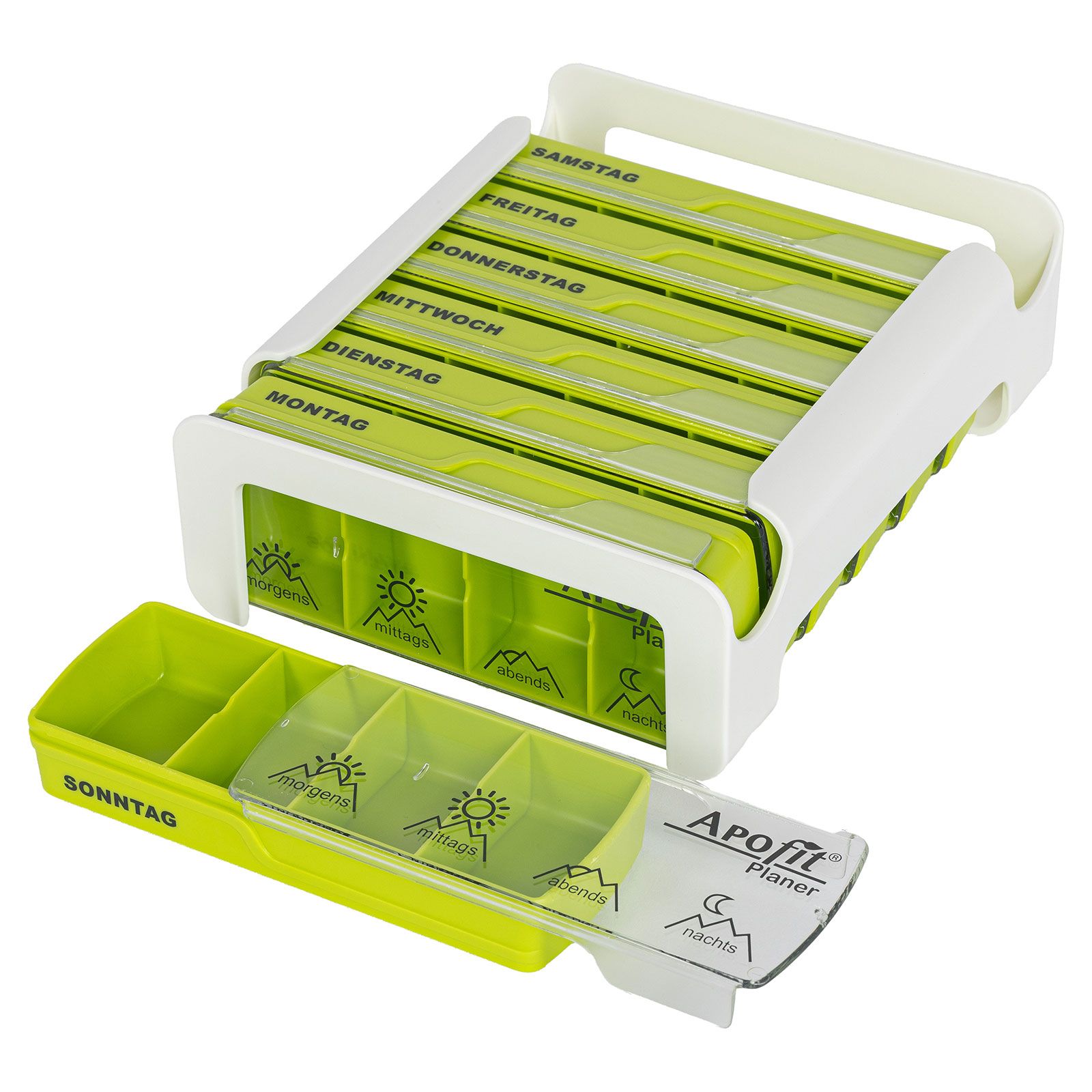 APOfit Wochendispenser 7 Dosierer Planer grün