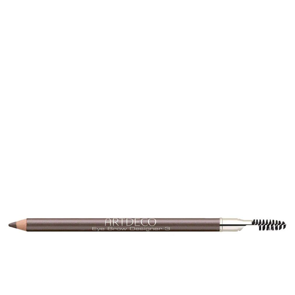 Artdeco Eye Brow Designer. Brauner Augenbrauenstift mit Bürste. Produktname und Marke sichtbar.