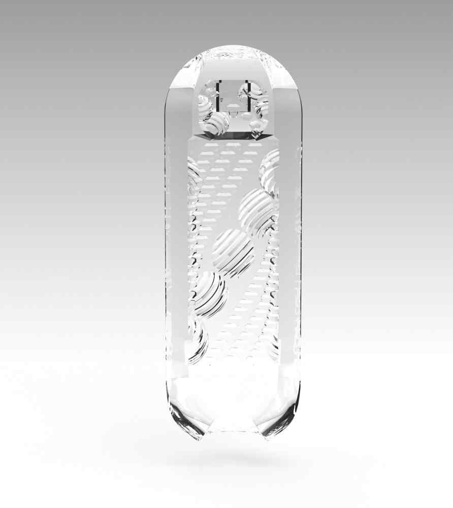 TENGA Spinner Beads 05: Schematische Darstellung der inneren Struktur mit Spiralen und Kugeln.
