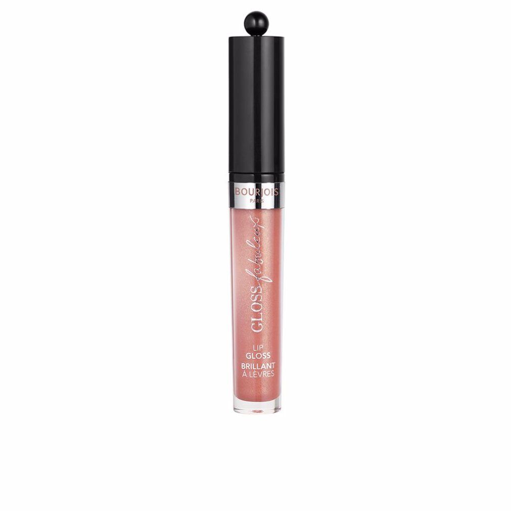 Lipgloss mit schwarzem Deckel. Aufschrift: Gloss Fabuleux. Transparentes Gehäuse mit rosa Inhalt.
