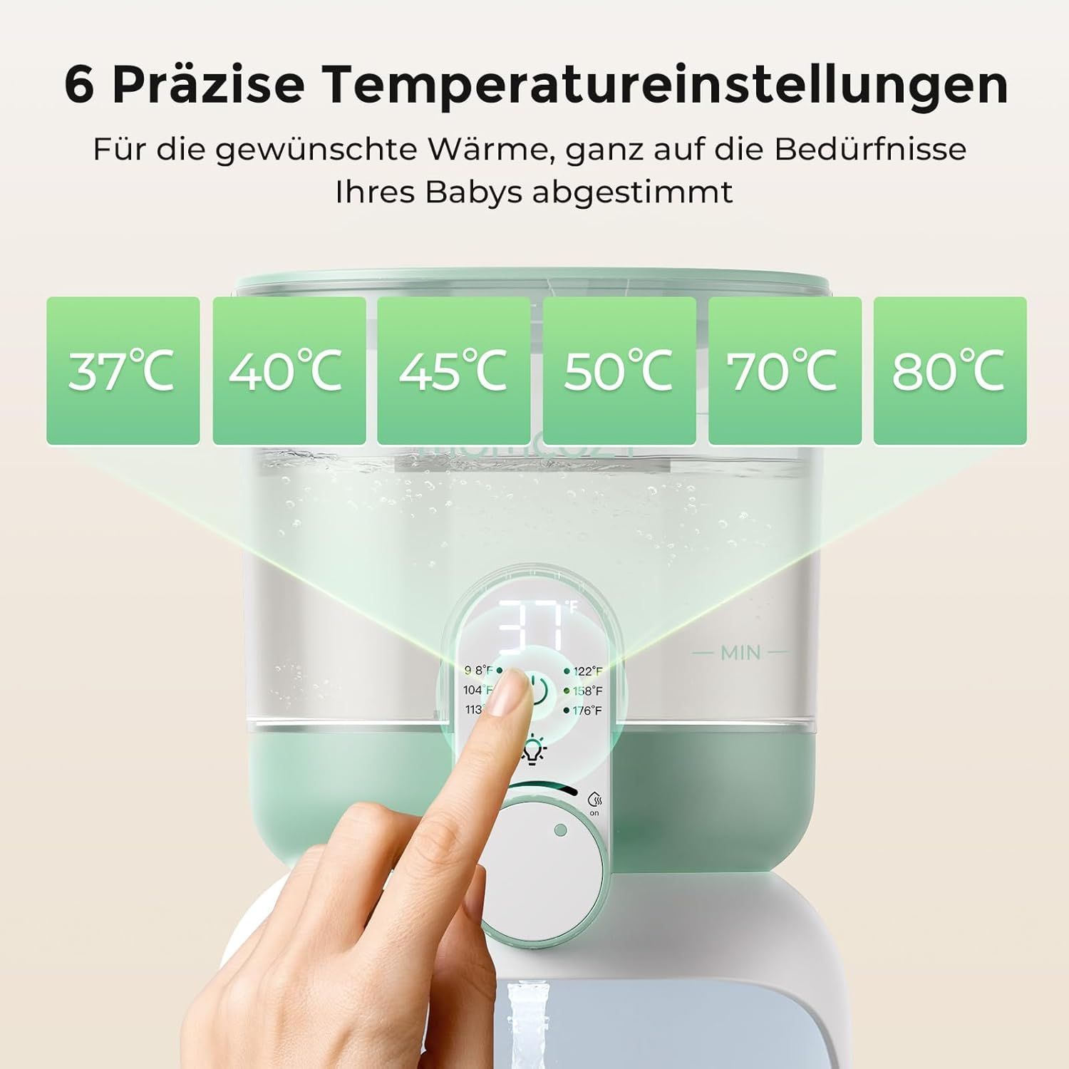 Momcozy Flaschenzubereiter Baby mit Dual-Licht