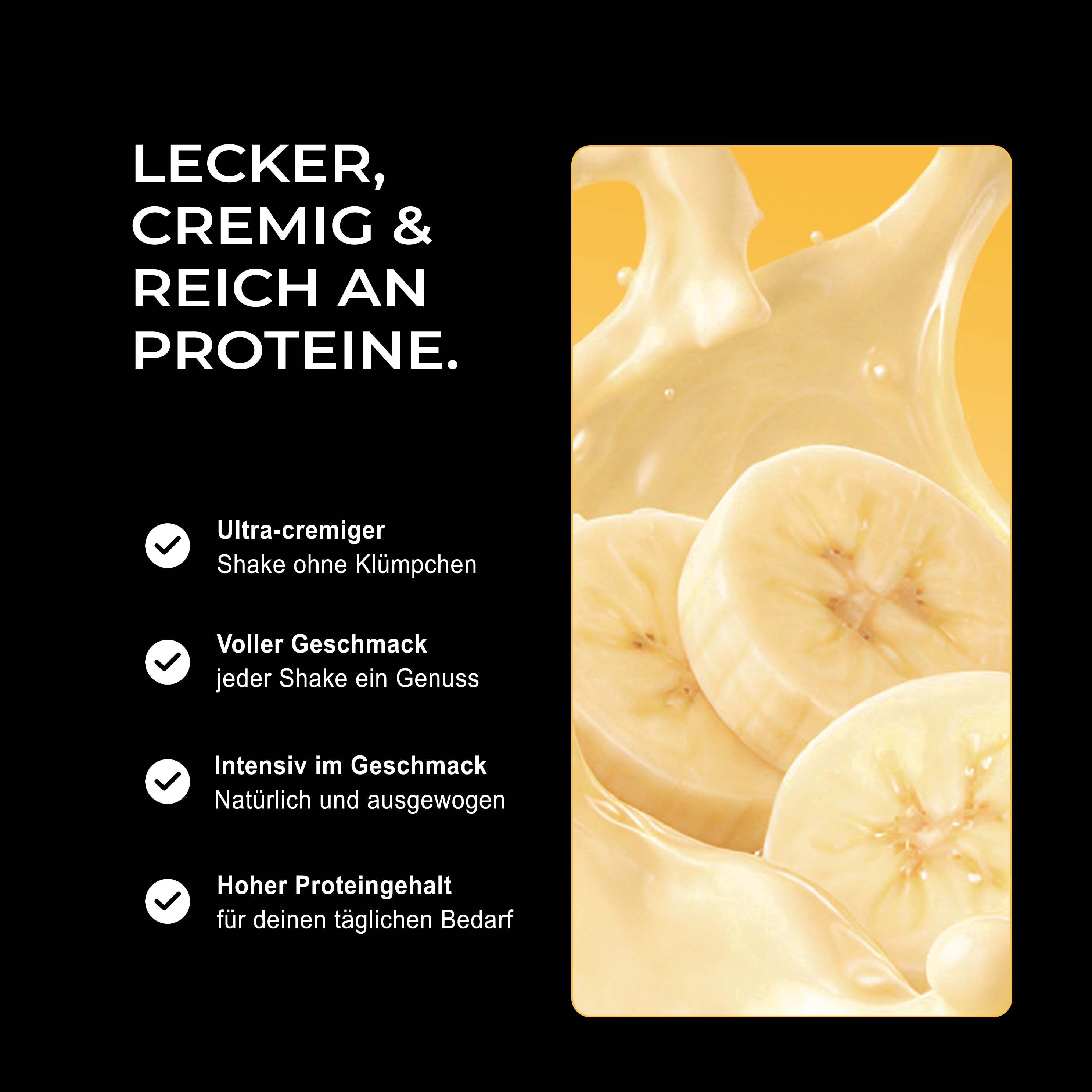 Neosupps Vision Whey Protein Banana Milk, 750g, Protein Pulver für Proteinshakes