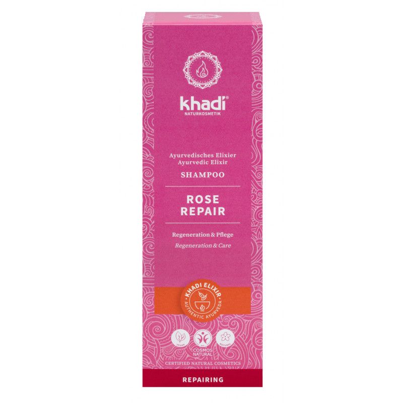 khadi Naturkosmetik Ayurvedisches Elixier Shampoo Rose Repair