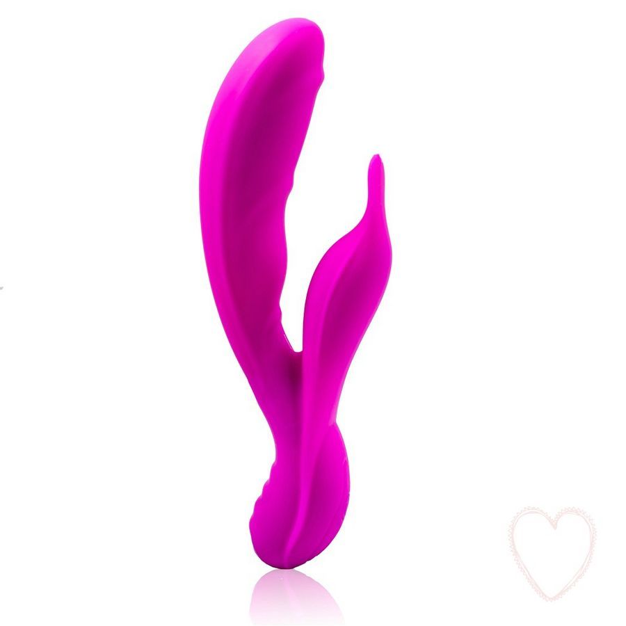 Lila Massager mit geschwungener Form. Marke: Pretty Love.