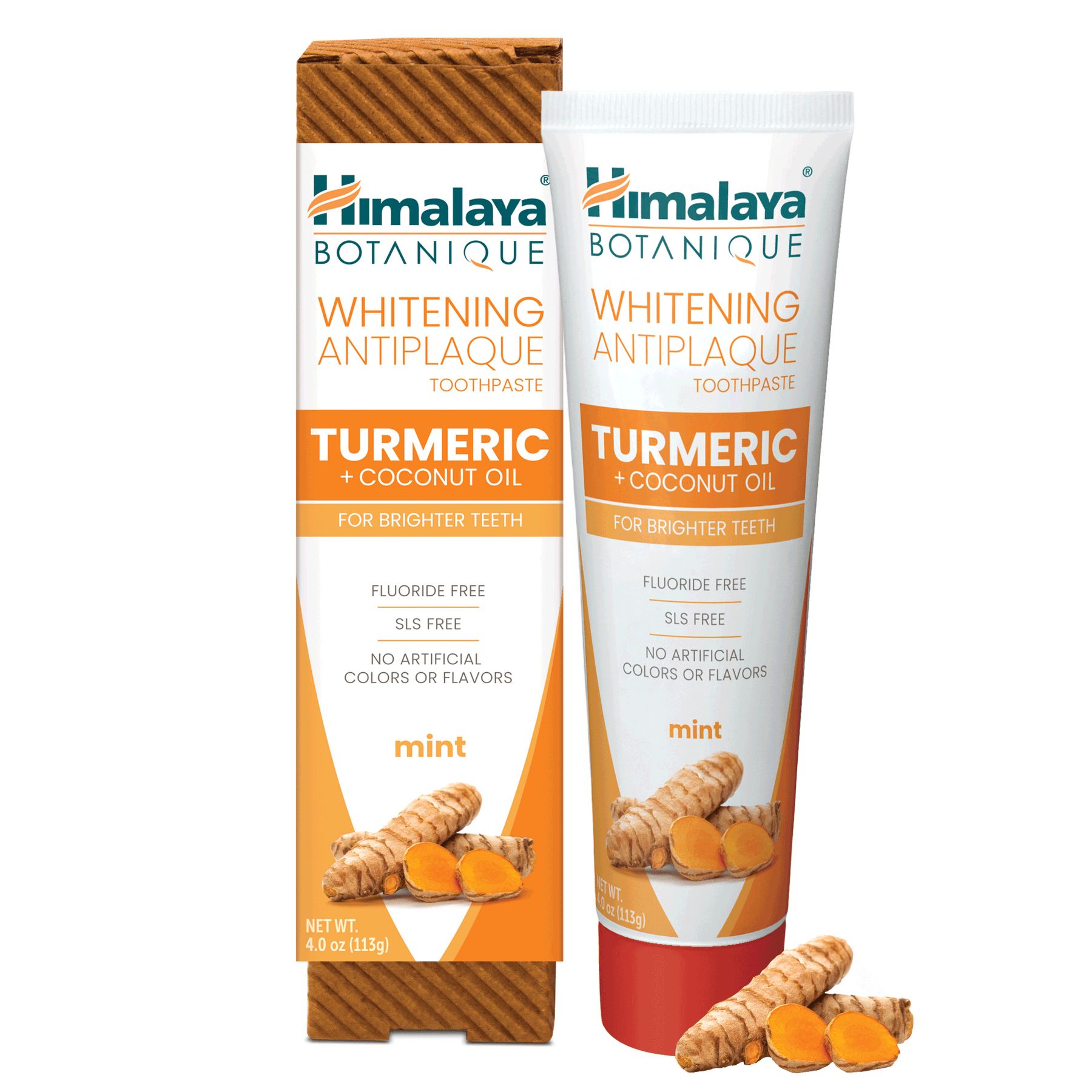HIMALAYA BOTANIQUE AUFHELLENDE ANTIPLAQUE ZAHNPASTA KURKUMA + KOKOSNUSSÖL