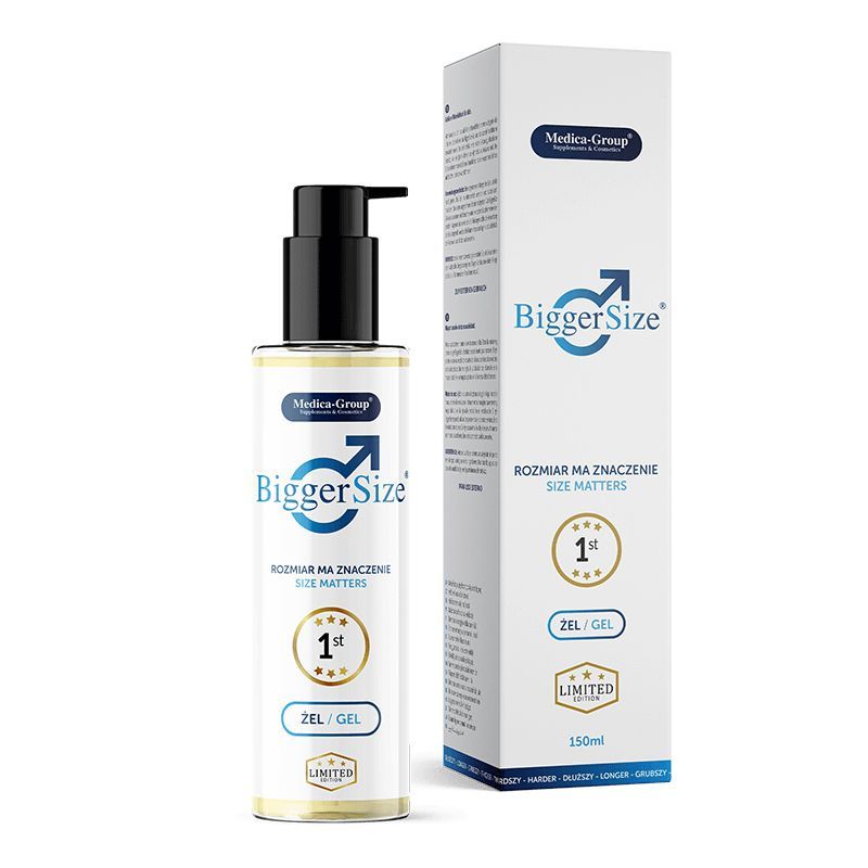 Medica-Group Intimgel für Männer, Bigger Size, Flasche mit Pumpspender und Faltschachtel. Gel/Zel.