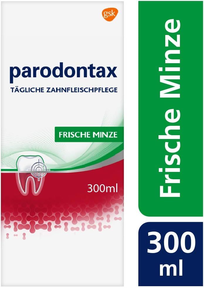 Parodontax Mundspülung frische Minze, zur täglichen Zahnfleischpflgege
