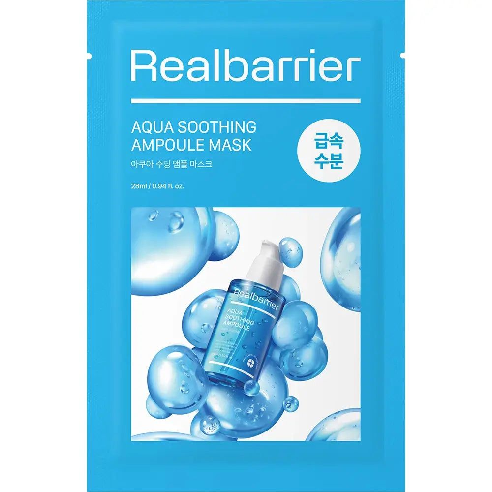 Blaues Produkt-Päckchen mit Produktabbildung und Schriftzug Realbarrier.