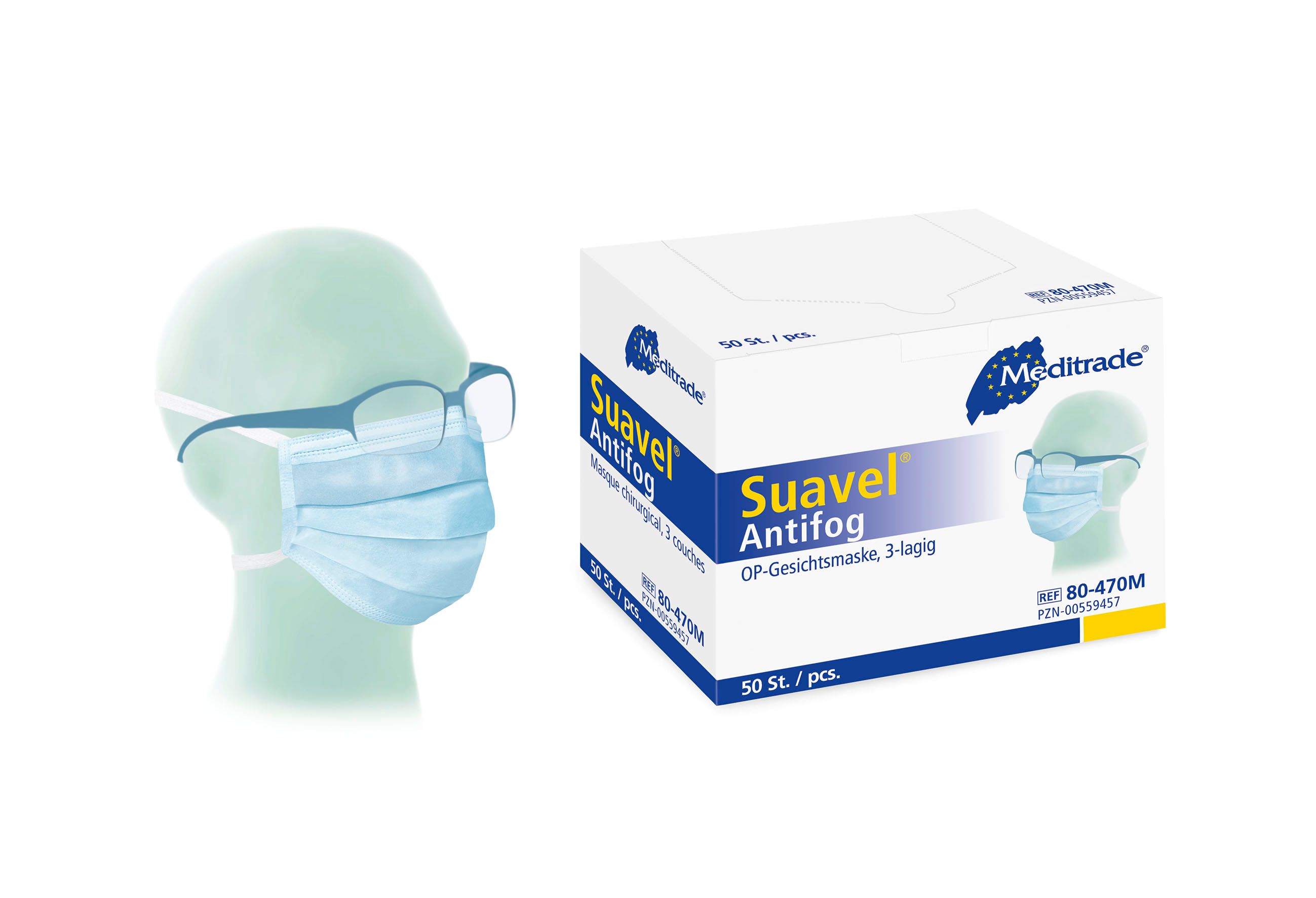 Meditrade® Suavel® Antifog OP-Maske