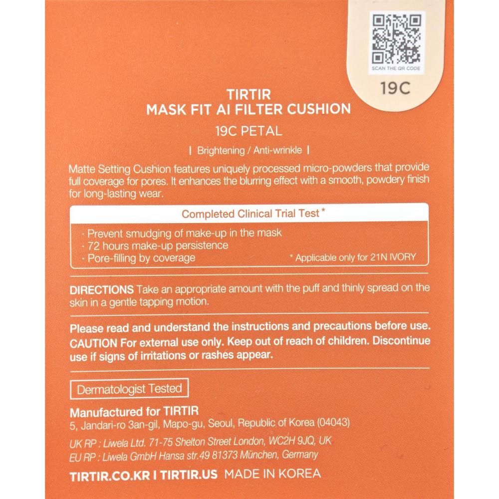 TIRTIR Mask Fit Ai Filter Cushion – glättende Cushion-Foundation
