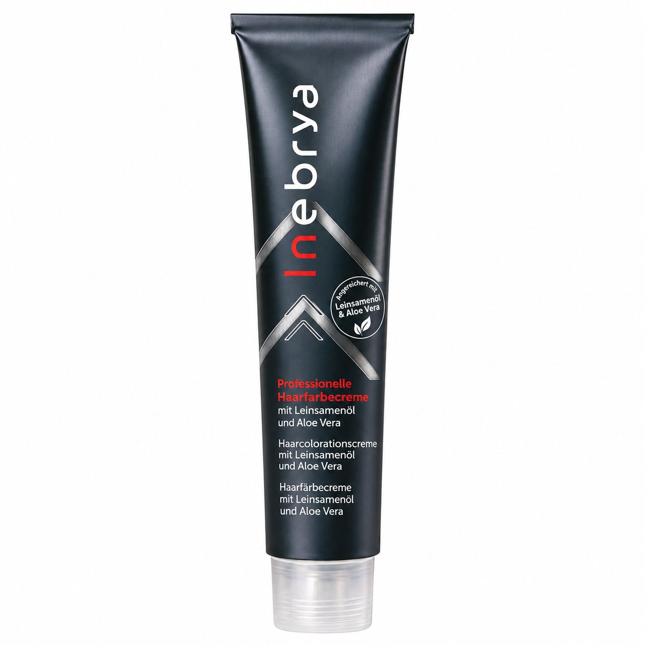 Inebrya Professionelle Haarfarbe-Creme mit Leinöl und Aloe Vera, 100ml Tube.