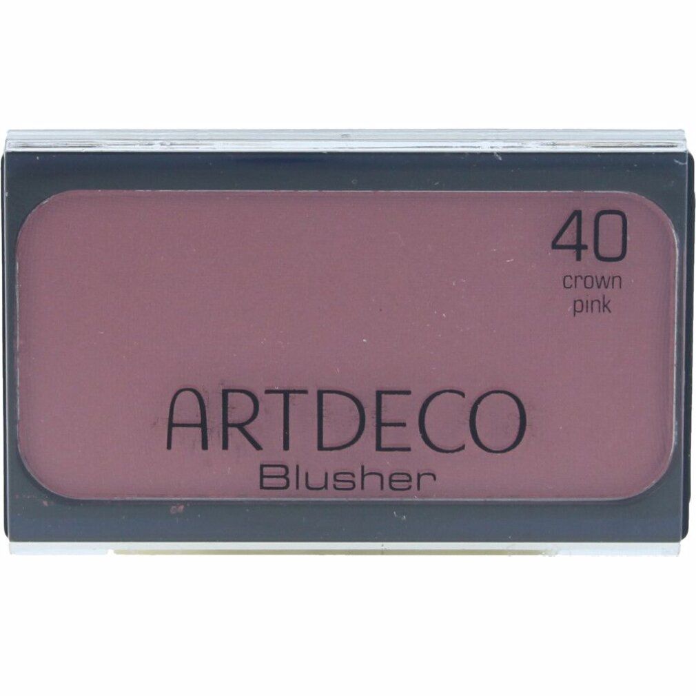 Artdeco Blusher in einem rechteckigen Behälter. Farbe 40, crown pink. Schwarze Schrift.