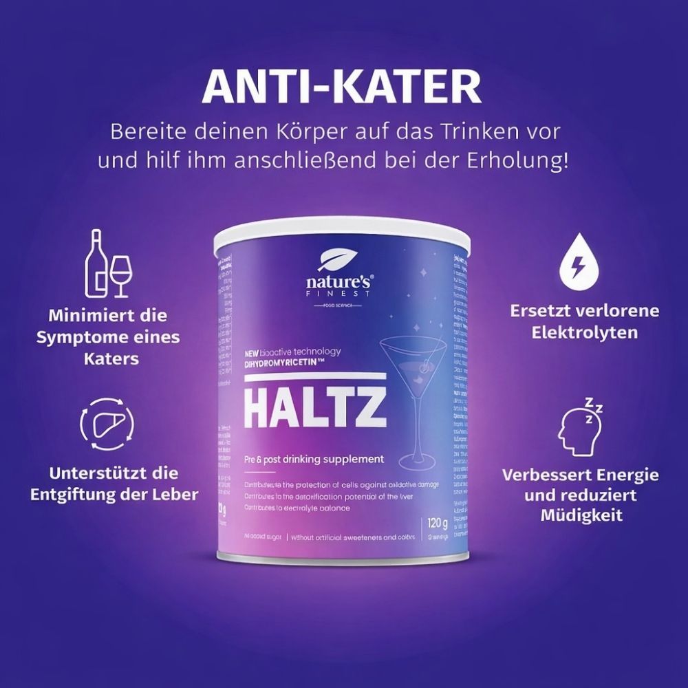 Nature's Finest HALTZ Dose, Pre & Post Drinking Supplement, 120g.