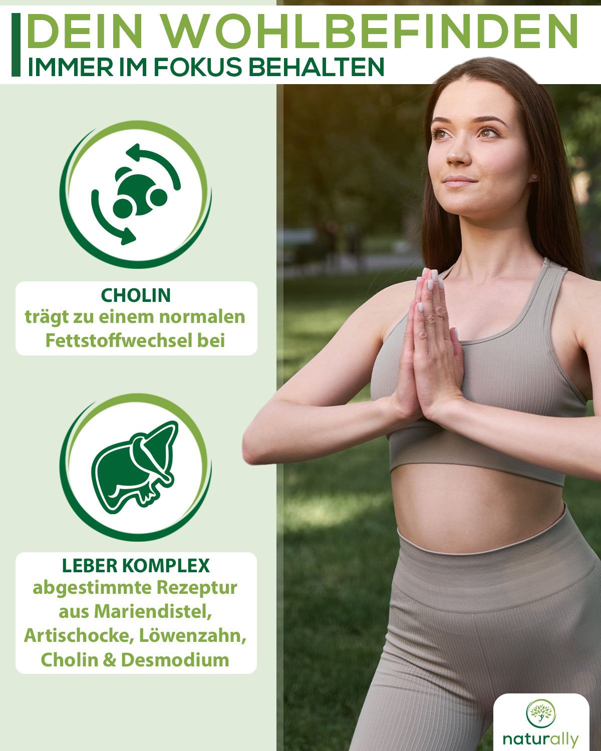 naturally Leber Komplex | mit Mariendistel, Artischocke, Löwenzahn, Cholin, Desmodium