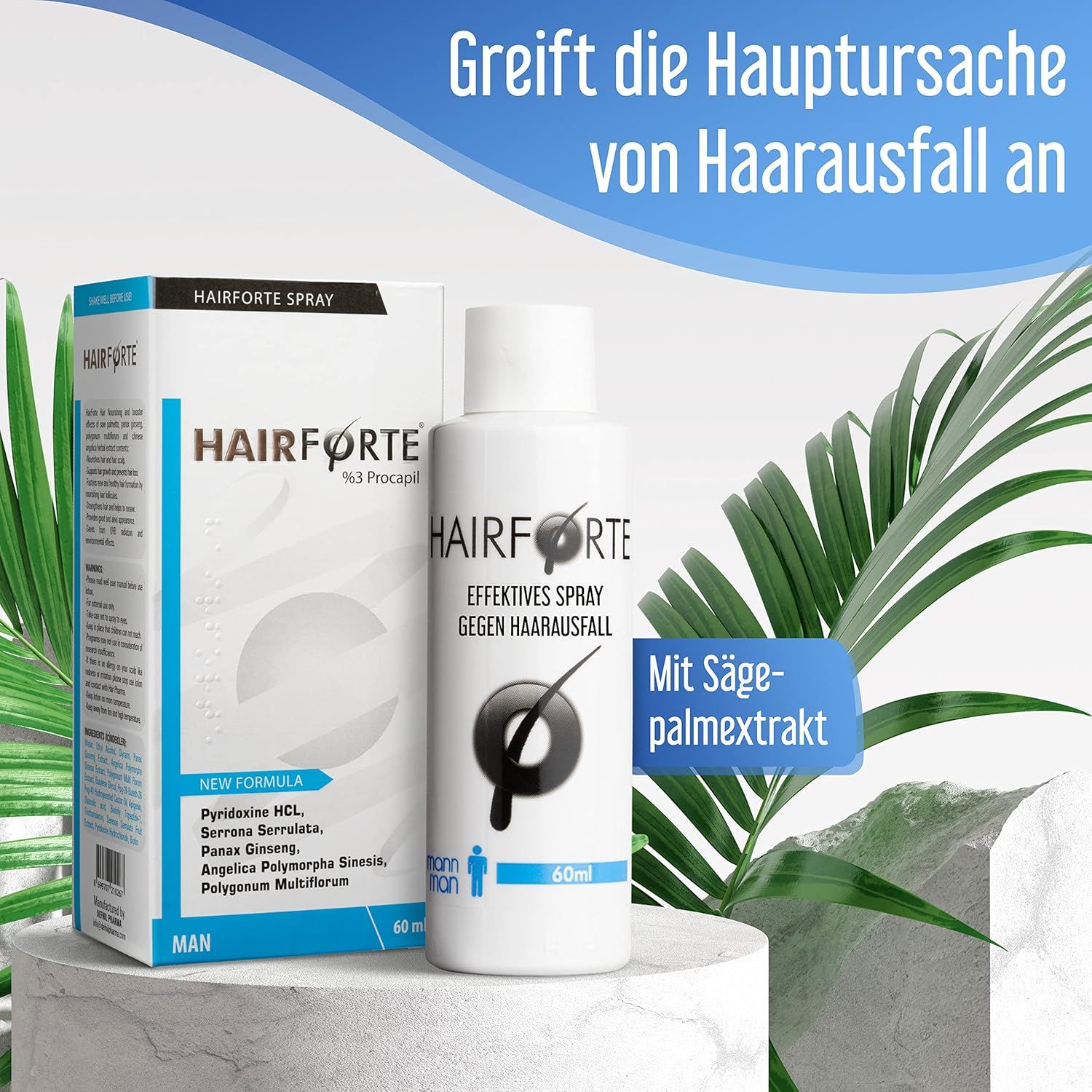 Hairforte Spray 3% Procapil gegen Haarverlust DHT Blocker