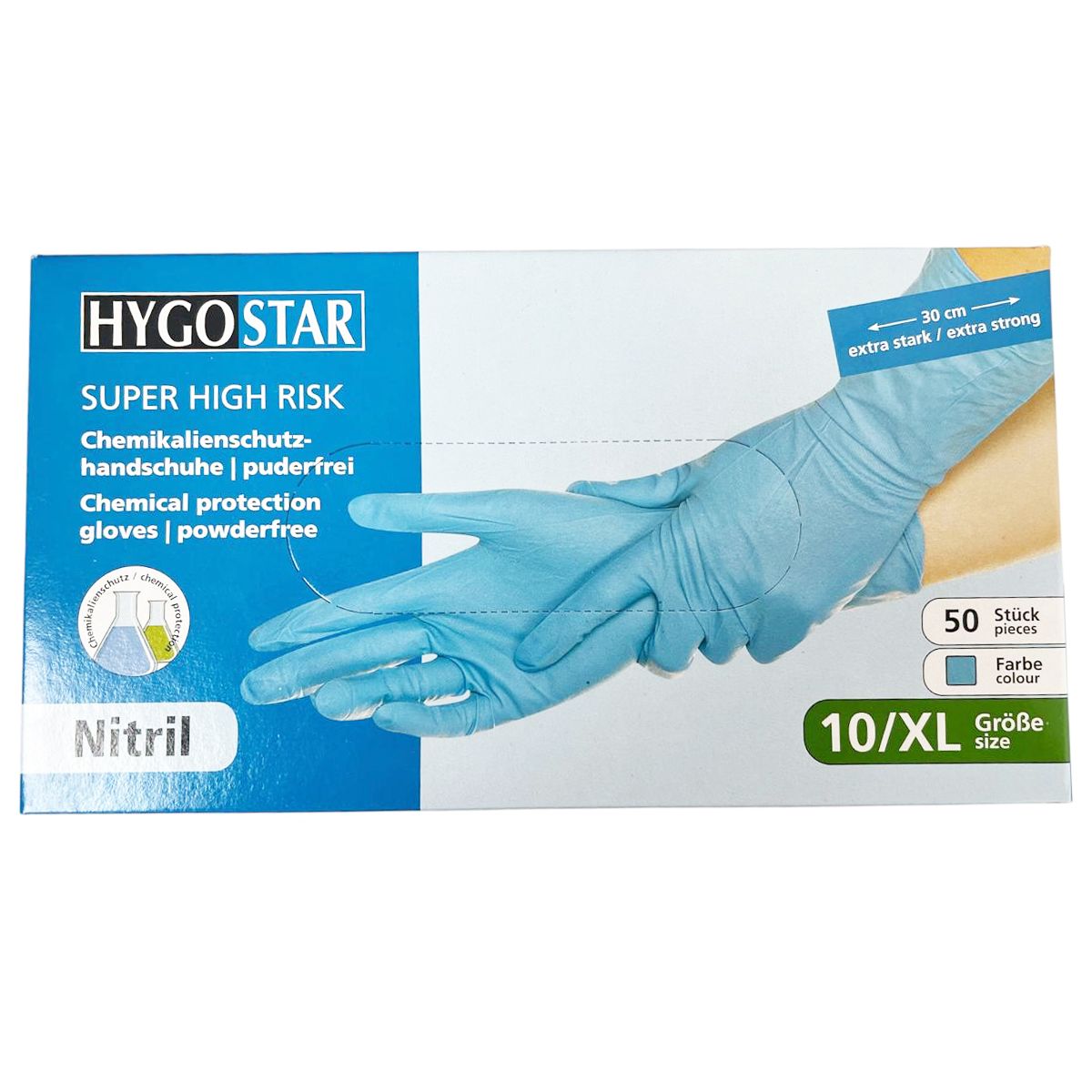 Hygostar Nitril Chemikalienschutz Handschuhe Super High Risk