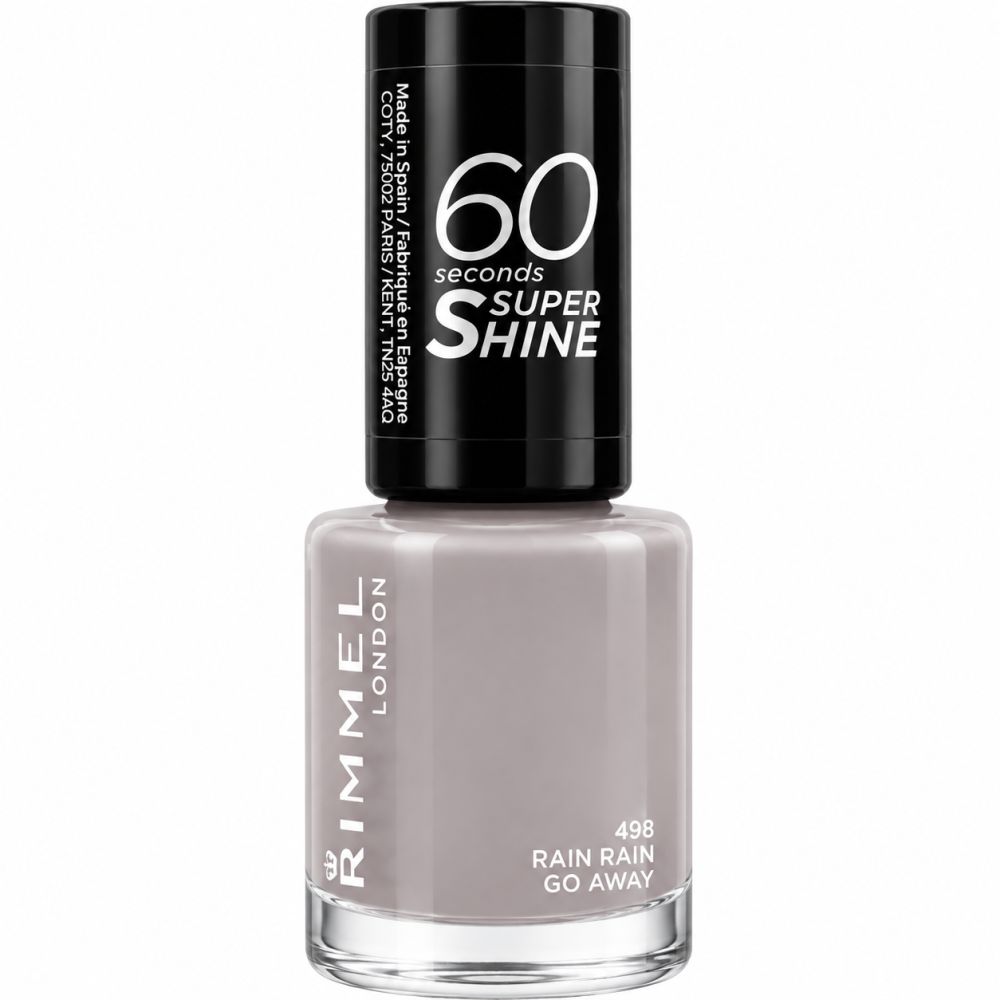 Rimmel London Nagellack, Farbe 498 Rain Rain Go Away, 60 Seconds Super Shine.