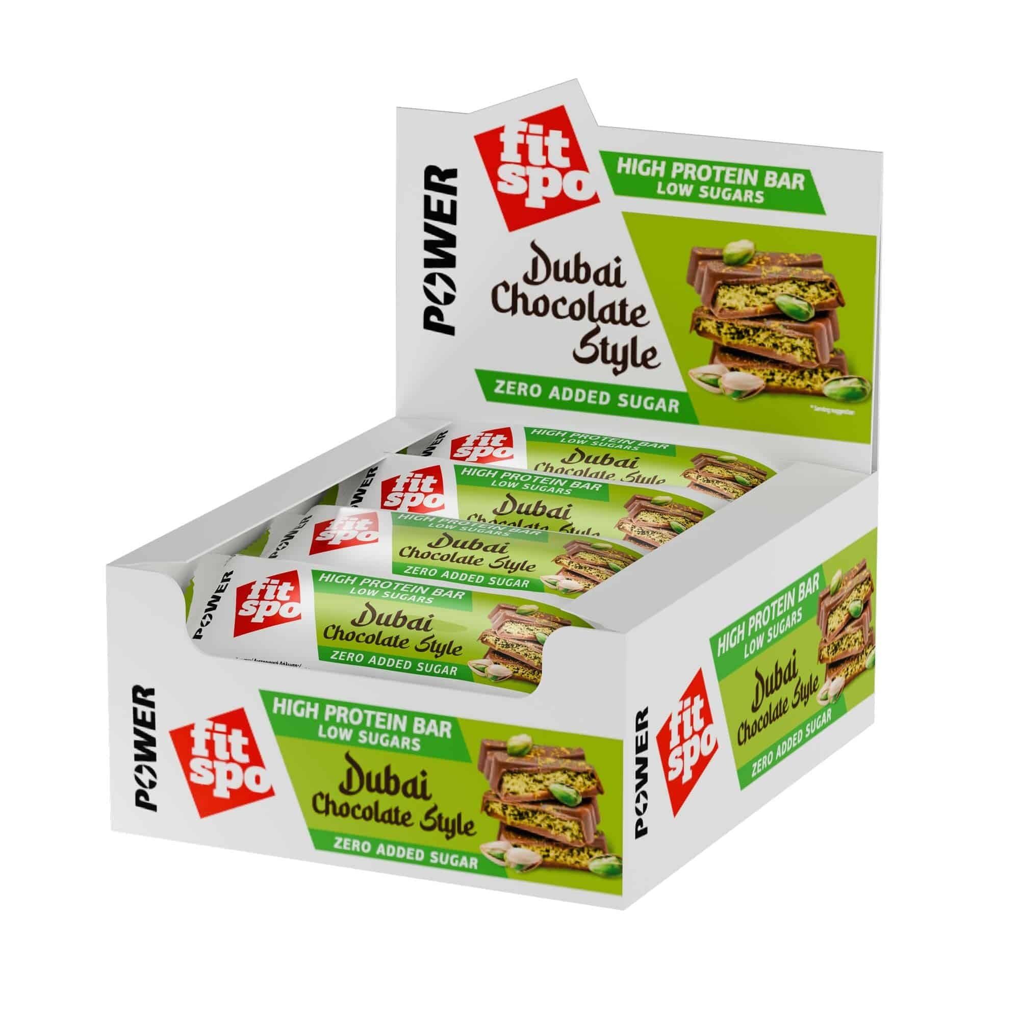 Fitspo Dubai Chocolate Style Riegel ohne Zuckerzusatz