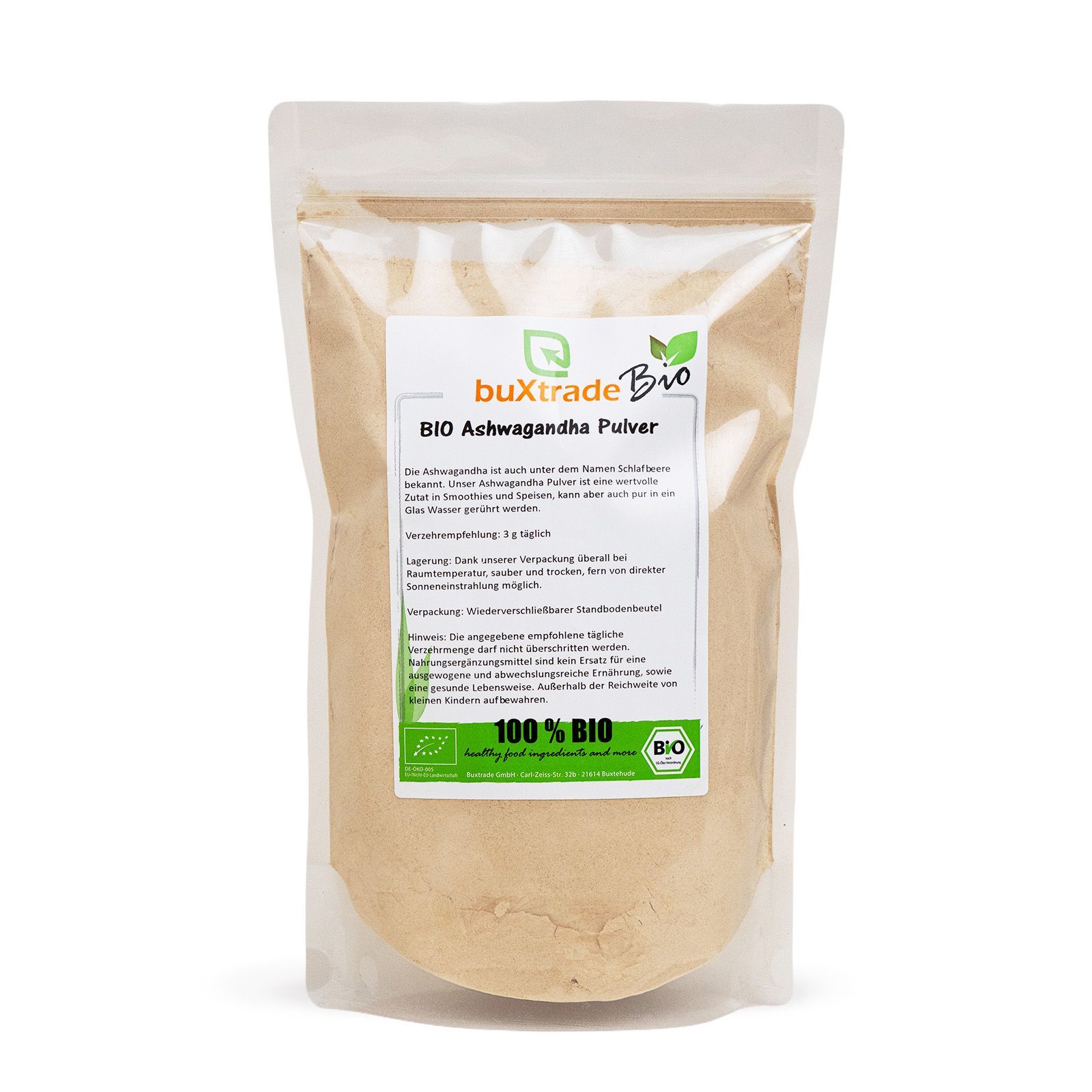buXtrade Bio Ashwagandha Pulver